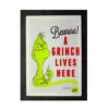 Dr Seuss Grinch Lives Here Sign - 35cm