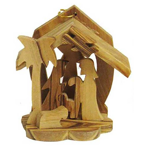 Kurt Adler Olive Wood Nativity Ornament (4 Designs) - 6.5cm - Image 3