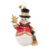 Christopher Radko Glass Star Struck Snowman Ornament - 14cm