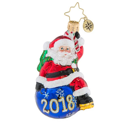 Christopher Radko Glass Having A Ball Little Gem 2018 Ornament - 9cm