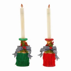 Katherine's Candlesticks Set Of 2 (Merry And Bright) - 16.5cm