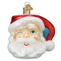 Santa Mug Glass Ornament - 6cm