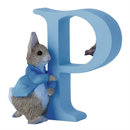Beatrix Potter - Letter P Peter Rabbit Figurine - 7cm