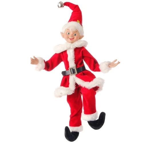 Red & White Christmas Elf - 40cm