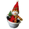 Snowman Santa Holding Tree - 42cm