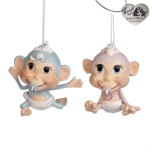 Goodwill Baby Monkey Ornament - 9cm