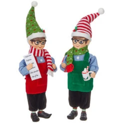 RAZ Christmas Coffee Elf (2 Designs) - 33cm