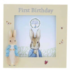 Peter Rabbit First Birthday Photo Frame - 10cm