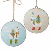 RAZ Llama Disk Hanging Ornament - 15cm