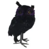 Spooky Black Feathered Owl - 16cm