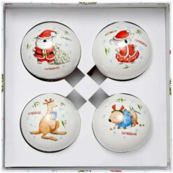 Barney Saves Christmas Bauble (Pack Of 4) - 8cm