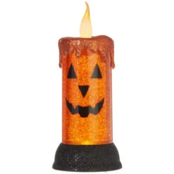 Orange Jack O' Lantern Candle - 27cm