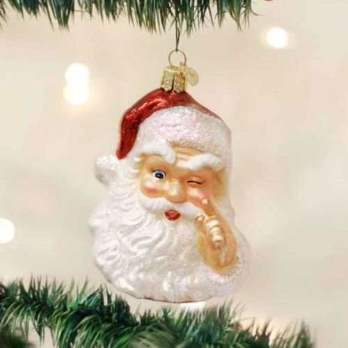 Night Before Christmas Santa Glass Ornament - 10cm - Image 2