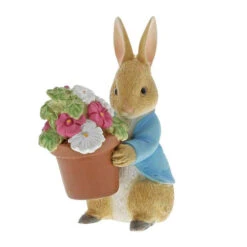Beatrix Potter Peter Rabbit With Plant Pot Mini Figure - 6cm