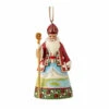 Santas Around The World Swiss Hanging Santa Claus - 10cm
