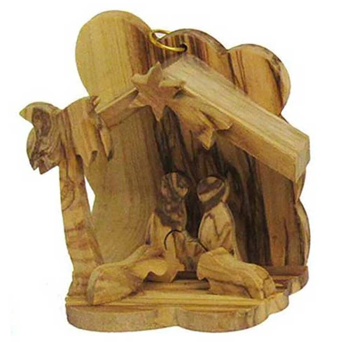 Kurt Adler Olive Wood Nativity Ornament (4 Designs) - 6.5cm - Image 4