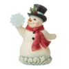 Jim Shore Snowman With Snowflake - 14.5cm