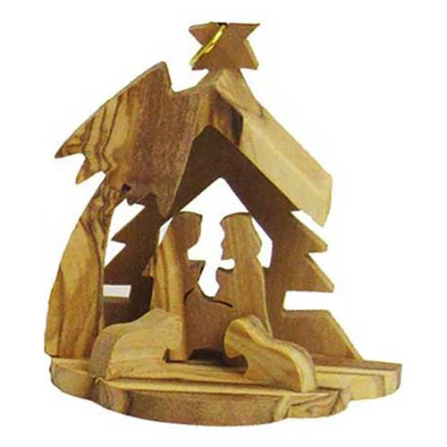 Kurt Adler Olive Wood Nativity Ornament (4 Designs) - 6.5cm - Image 2