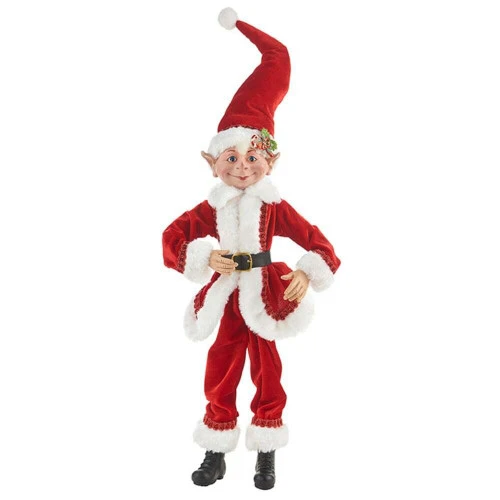 Christmas Elf In Santa Costume - 61cm
