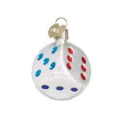 Dice Glass Ornament - 5cm