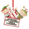 Gift Wrapping Elves Hanging Ornament - 12cm