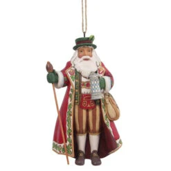 Jim Shore German Santa Ornament - 11.4cm