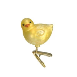 Yellow Baby Chick Glass Ornament - 4.5cm