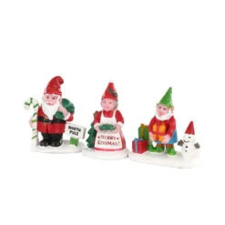 Lemax Christmas Garden Gnomes (Set Of 3)