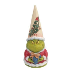 Dr Seuss The Grinch Gnome Holding Present - 14cm