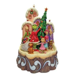 Dr Seuss The Grinch Carved By Heart Lightup Figurine - 22.5cm