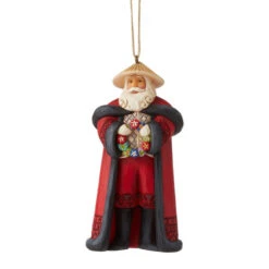 Santas Around The World Filipino Hanging Santa - 12cm