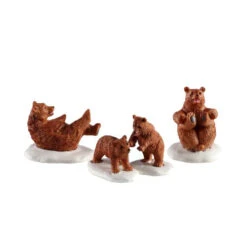 Lemax Bear Family Snow Day - Set Of 4