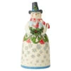 Jim Shore Snowman With Cardinal In Snowglobe - 21.6cm