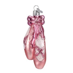 Ballet Toe Shoes Glass Ornament - 11cm