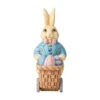 Jim Shore Easter Bunny Pushing Cart - 12.5cm