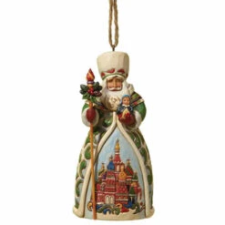 Santas Around The World Russian Hanging Santa Claus - 12cm