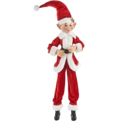 Large Red White Santa Costume Elf - 76cm